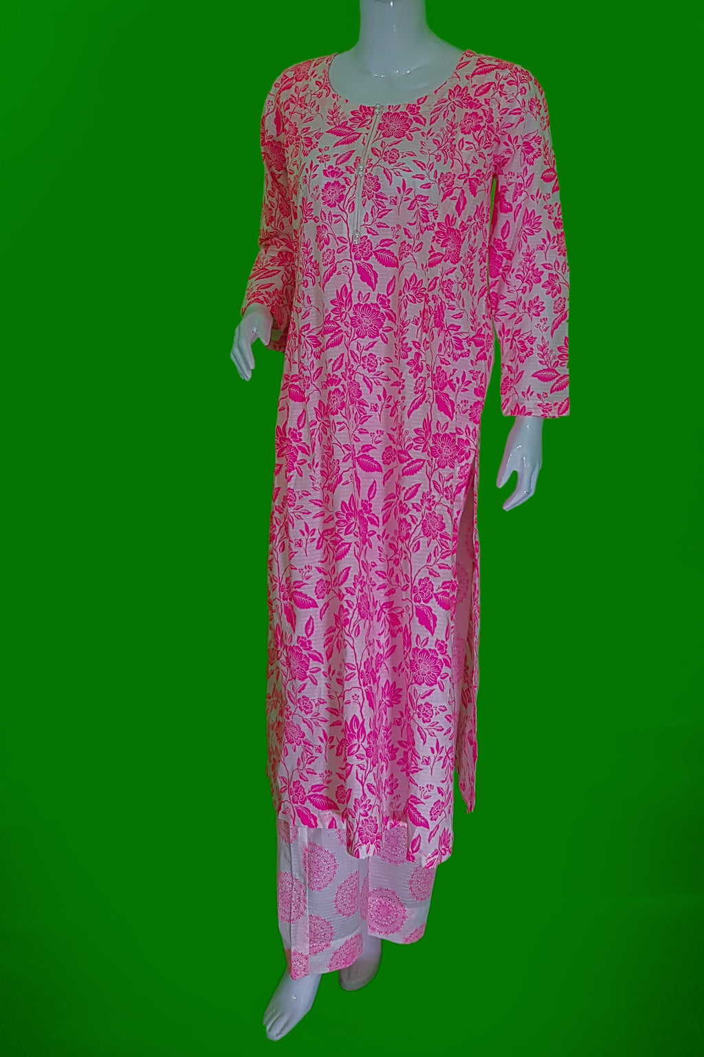 Bright pink Lawn suit