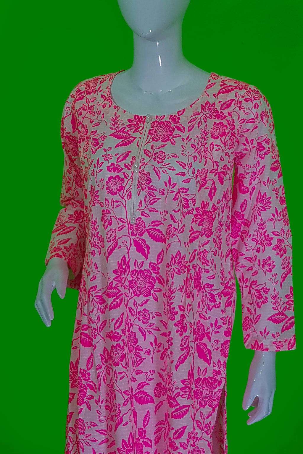Bright pink Lawn suit