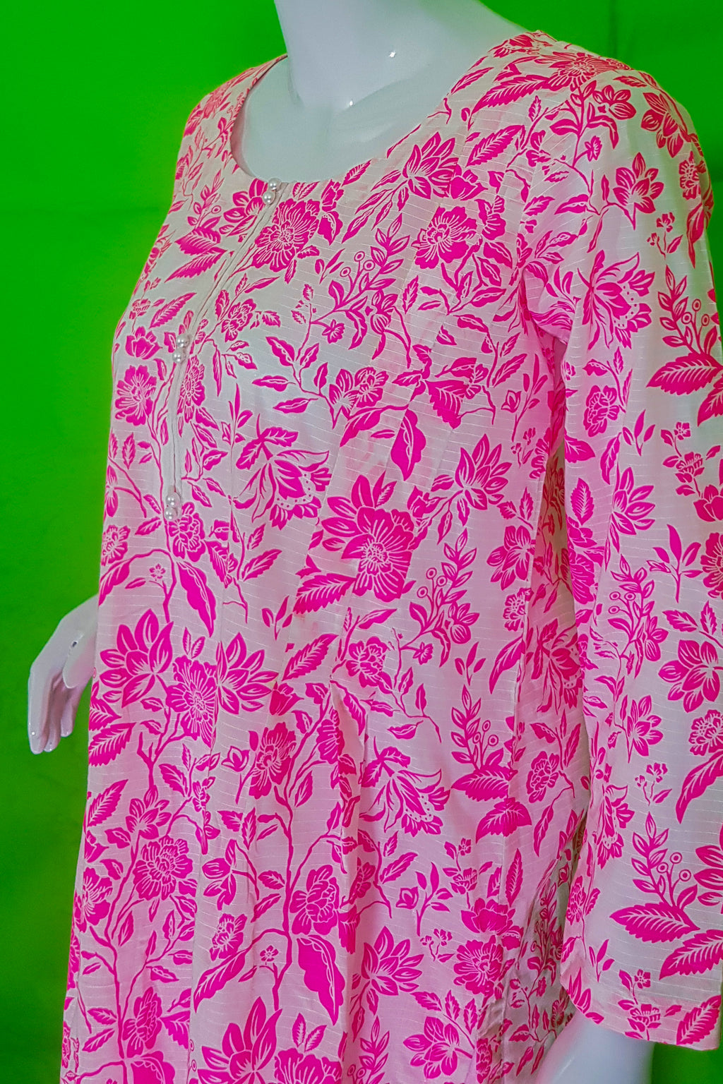 Bright pink Lawn suit