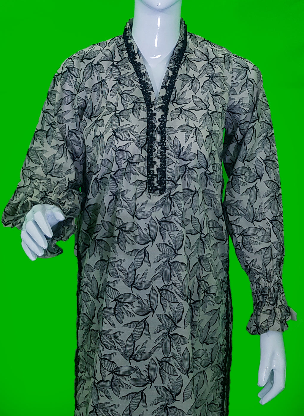 Lawn long shirt suit