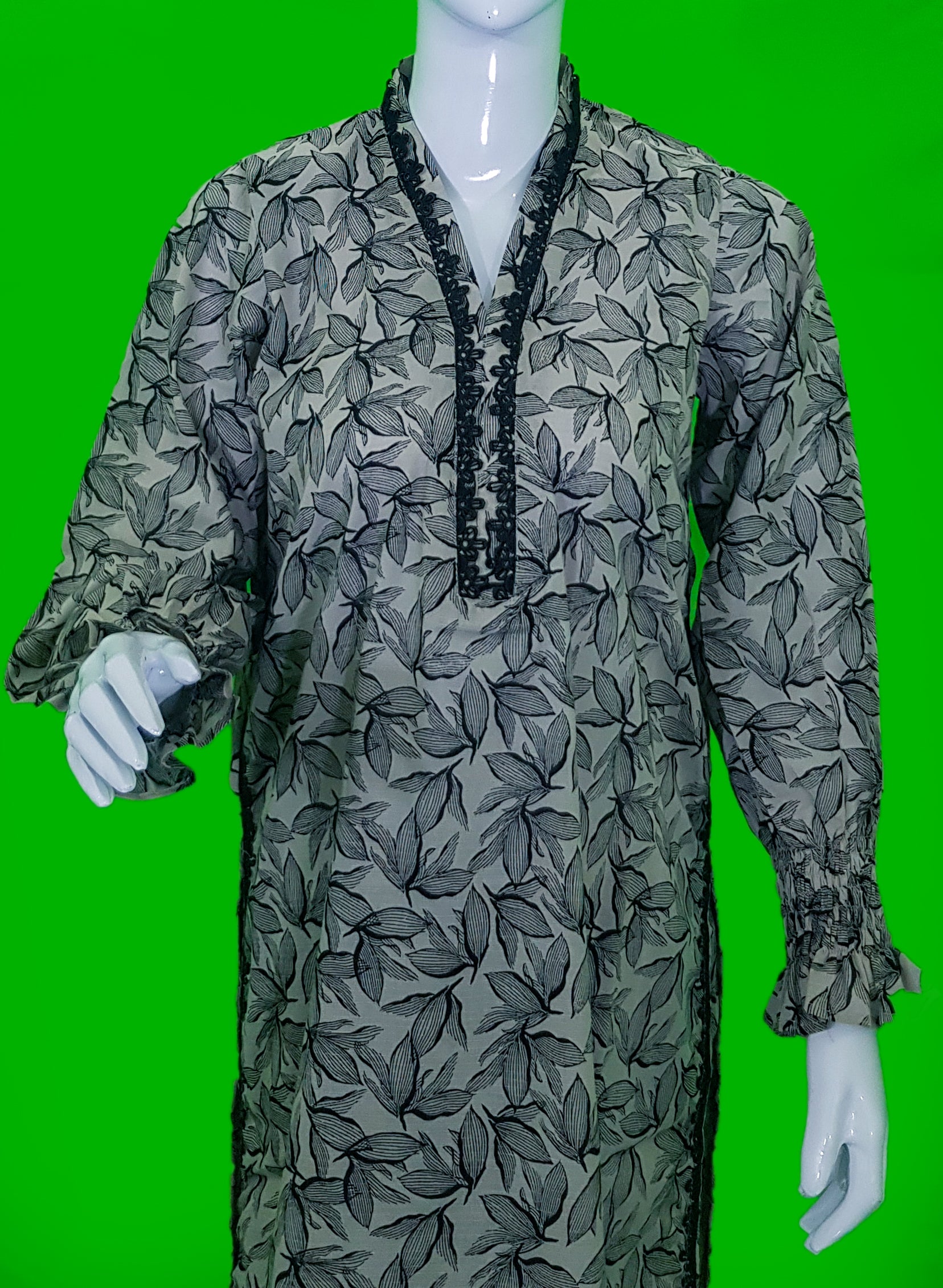 Lawn long shirt suit