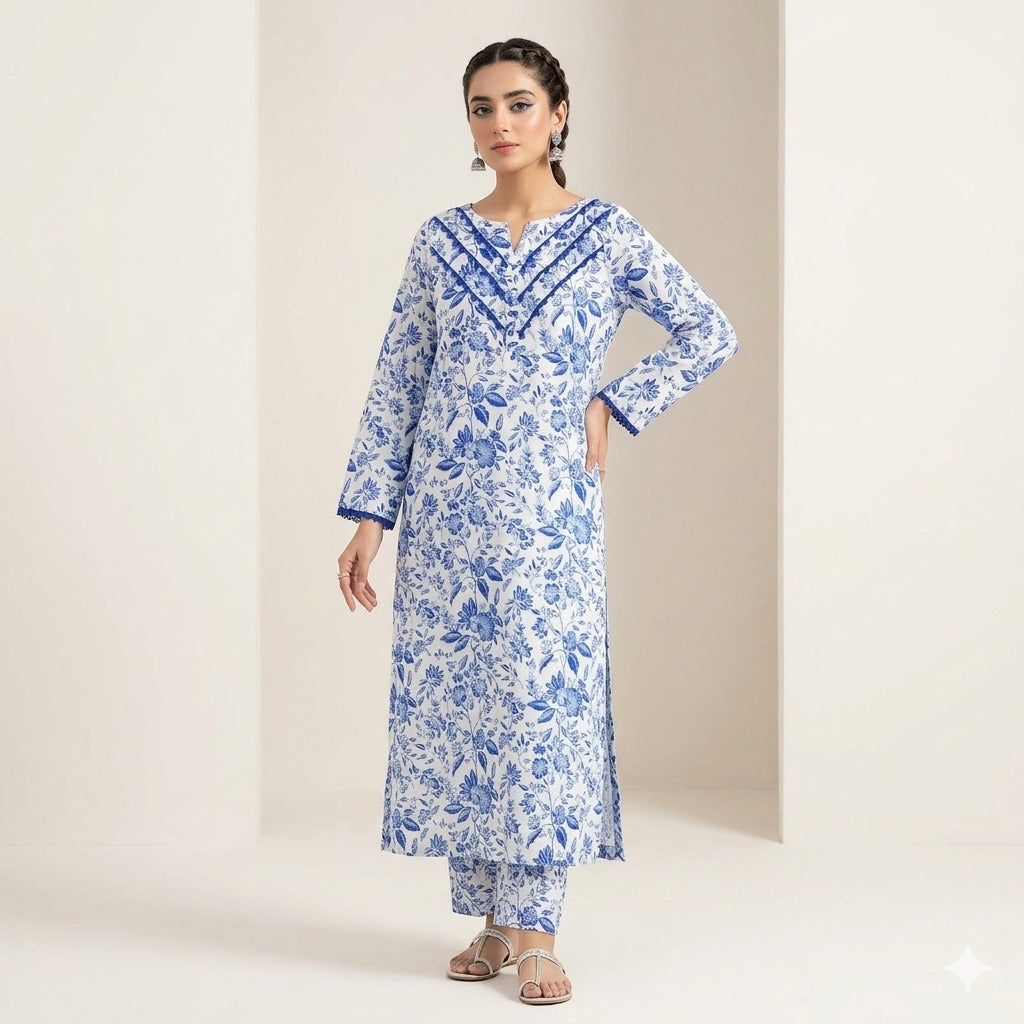 2 Piece Printed Lawn Suit