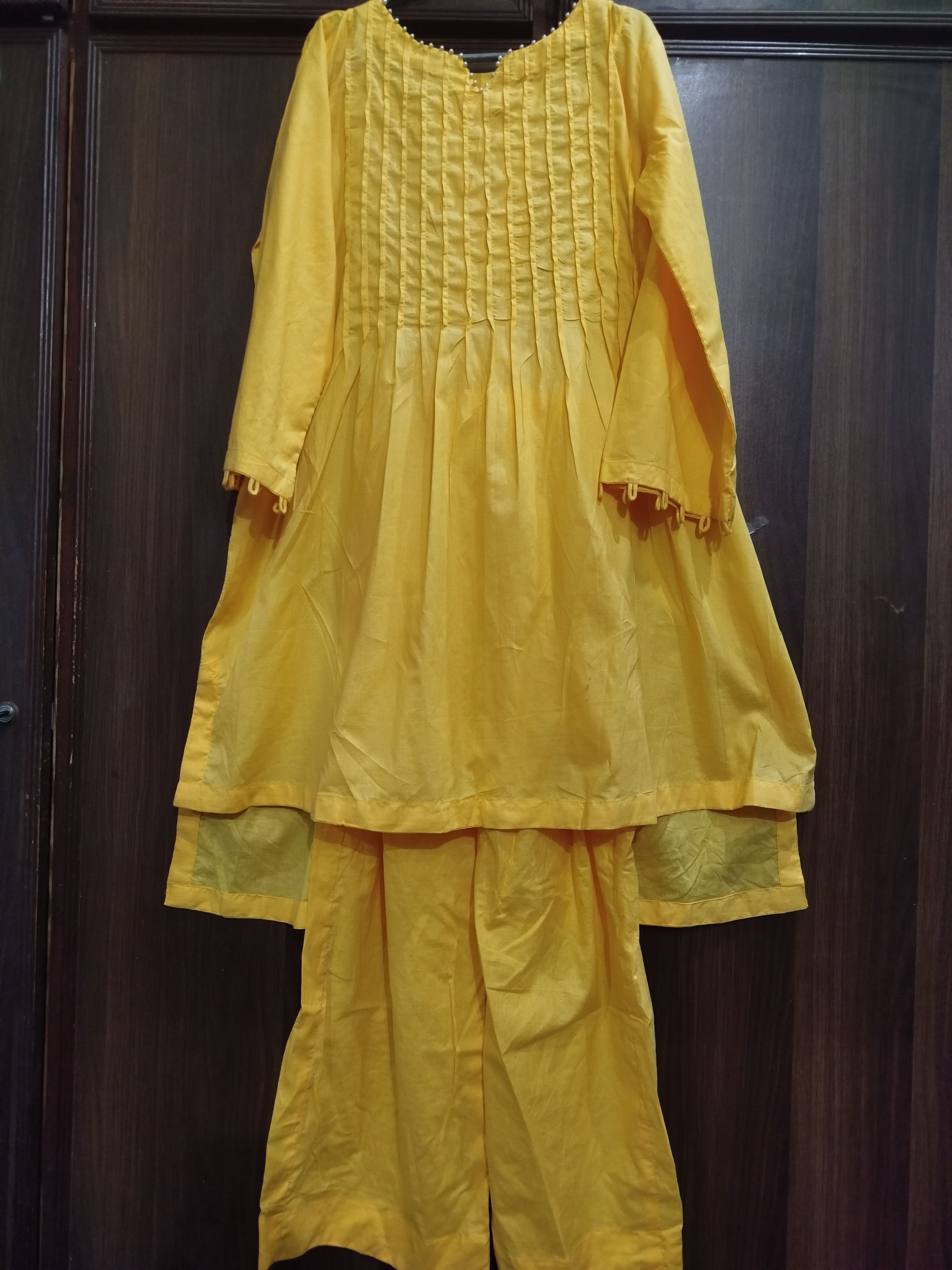 2 Piece Lawn Yellow dress