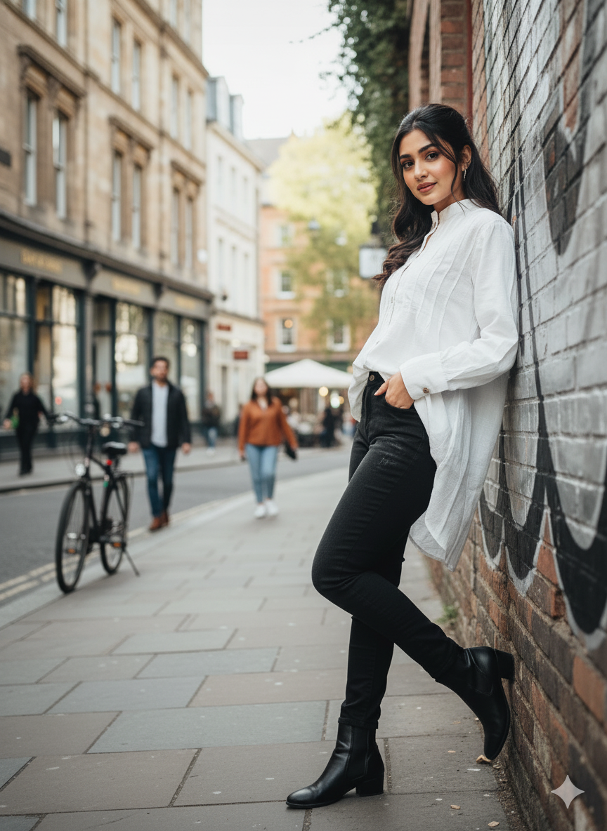 Stylish white top for women