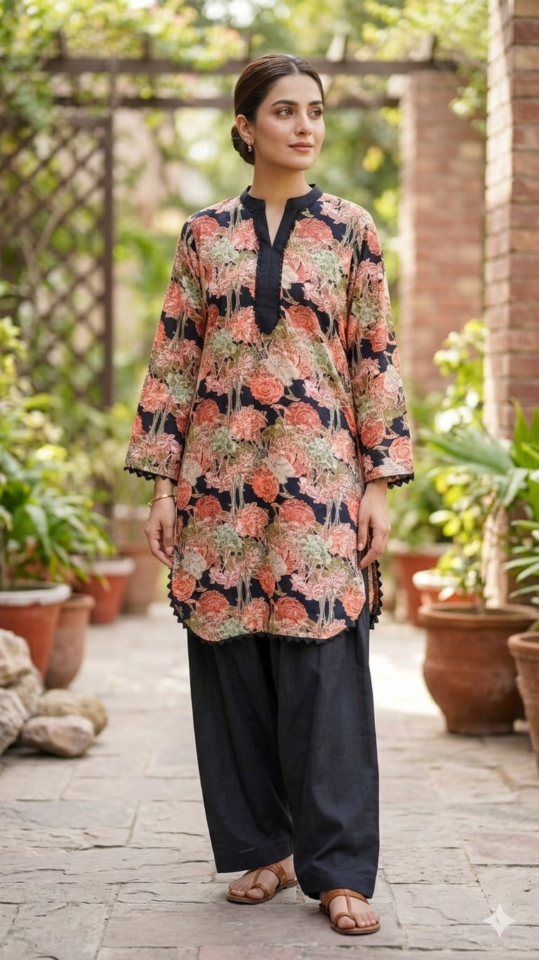 2 Piece Printed Lawn Suit
