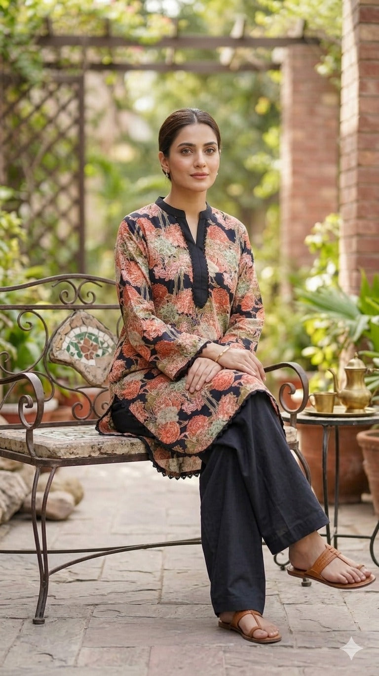 2 Piece Printed Lawn Suit