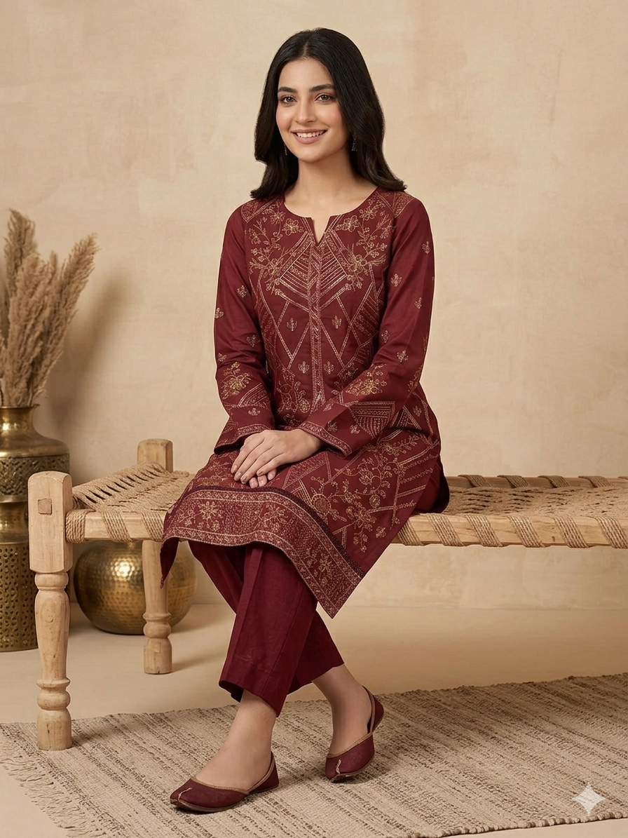 Embroidered Lawn 2 piece suit