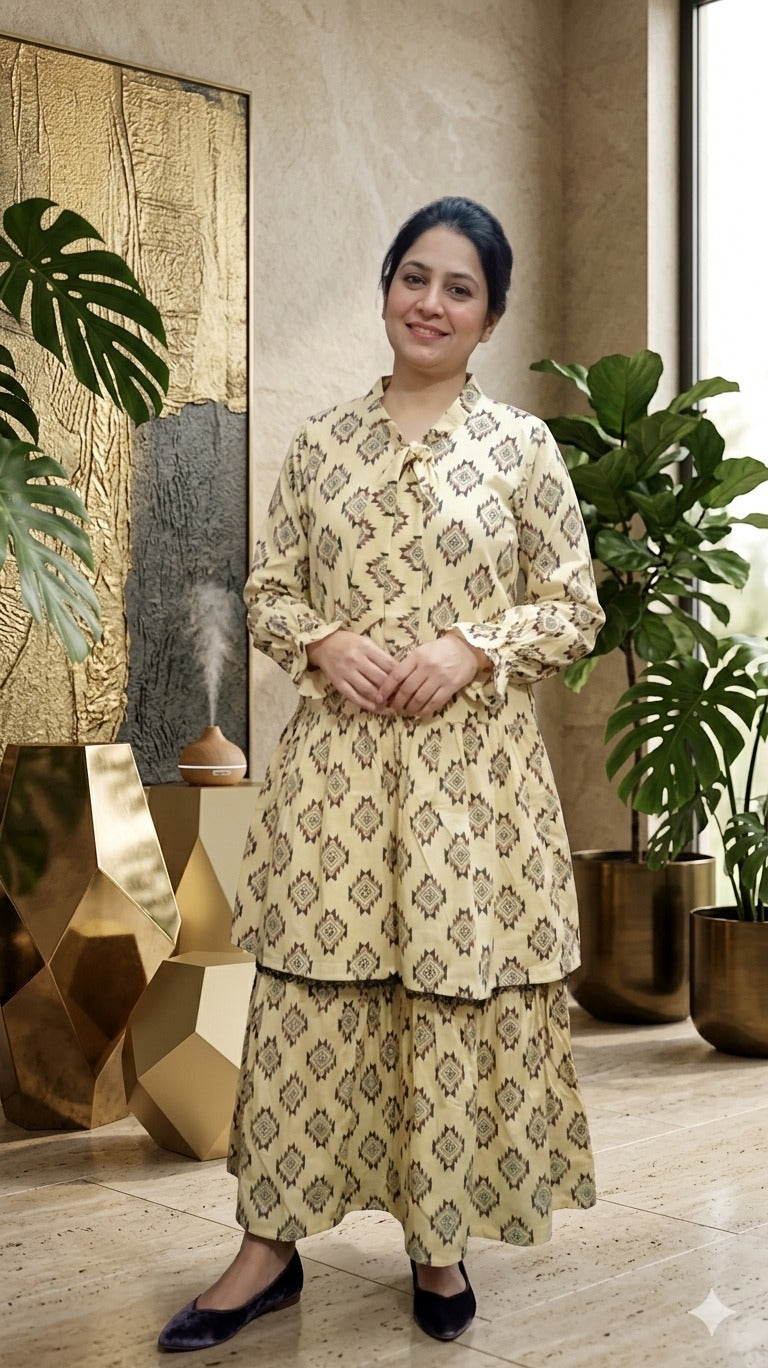 2 piece printed lawn suit