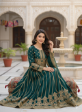 Green printed Cambric Frock